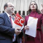 Iceta y Arrimadas, el pasado noviembre, con el recurso que presentaron ante el TC para frenar el pleno rupturista