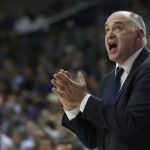 Pablo Laso durante un partido de la Euroliga