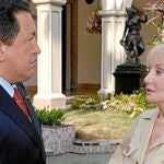 Chávez y Walters antes de iniciar la entrevista