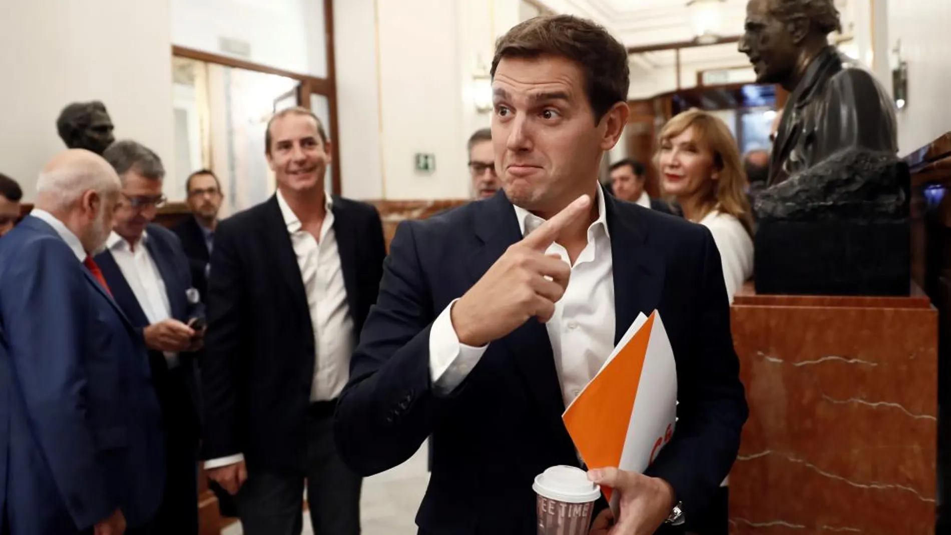 El presidente de Ciudadanos, Albert Rivera, el miércoles en el Congreso