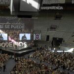 La formación morada, Podemos, durante la celebración de uno de sus congresos