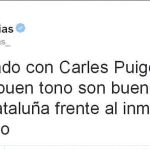 El líder de Podemos, Pablo Iglesias, publicó en su cuenta de Twitter su conversación con Puigdemont