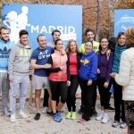 La portavoz del PP en el Ayuntamiento, Esperanza Aguirre, se reunió ayer con deportistas y organizadores de carreras
