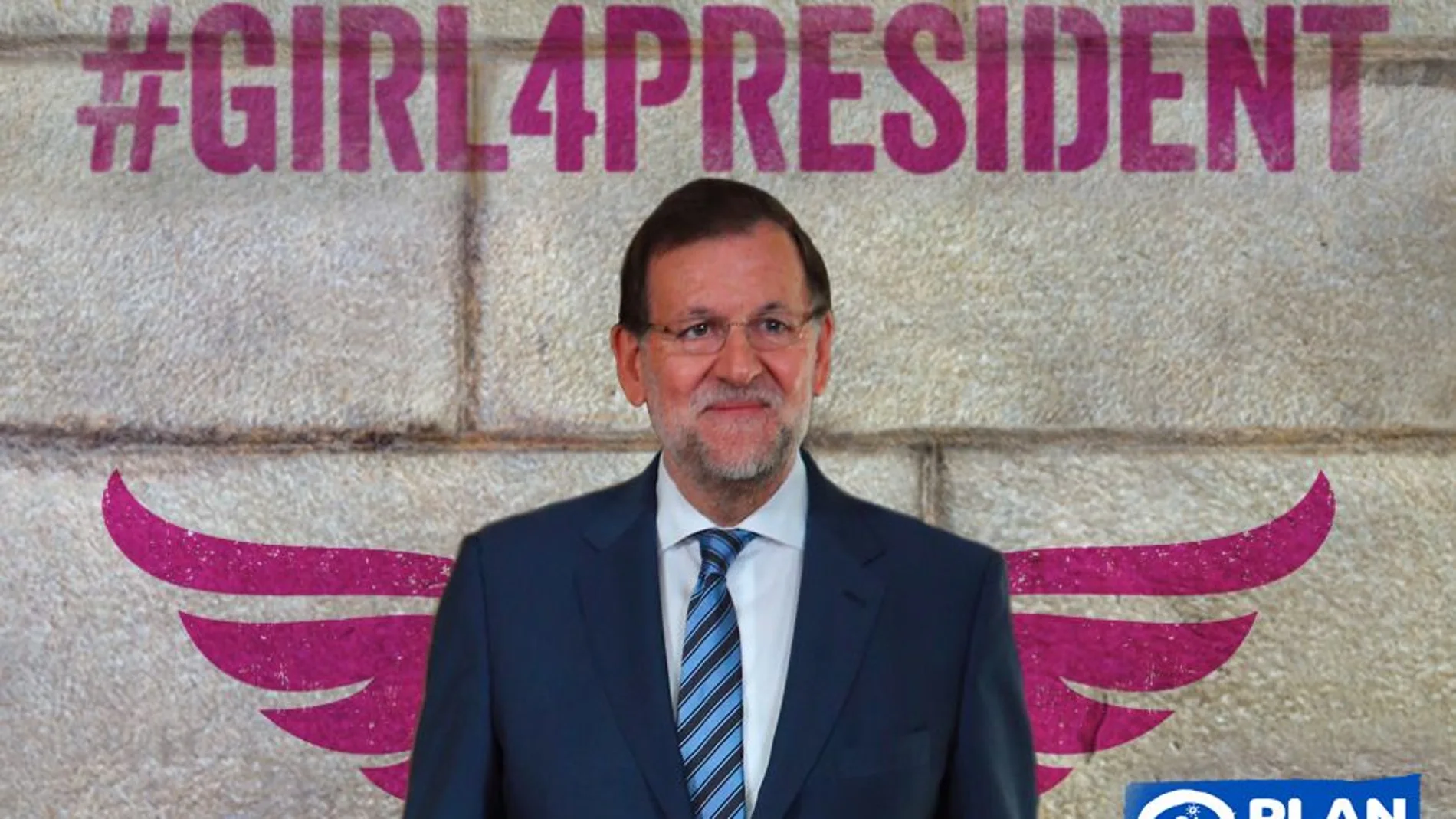 El presidente del Ejecutivo, Mariano Rajoy, se une a la campaña de #Girl4President
