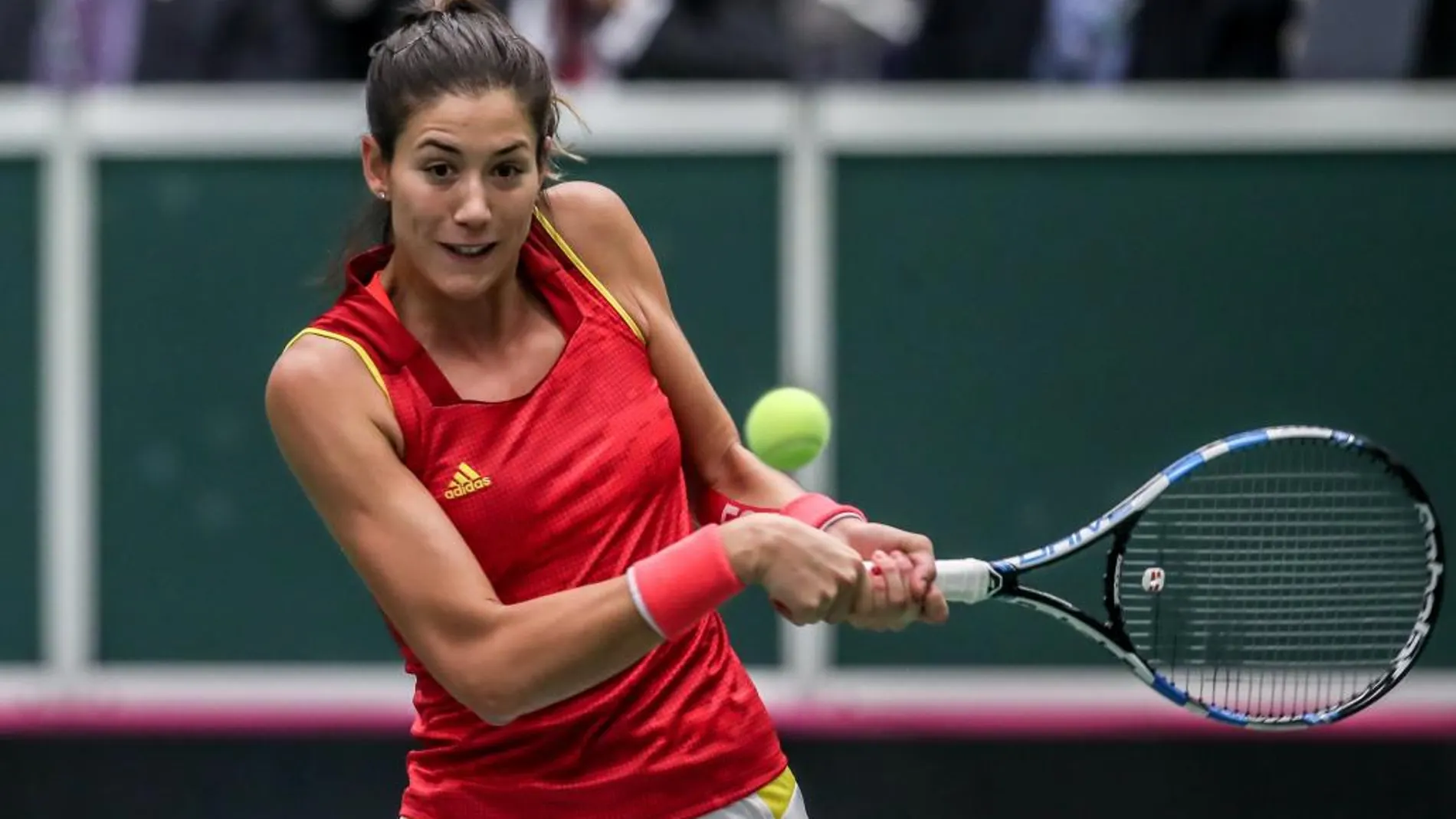 Garbiñe Muguruza en un momento del partido