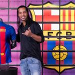 Ronaldinho, el día de su presentación como embajador del F.C. Barcelona