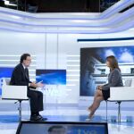 Mariano Rajoy durante la entrevista en TVE, en Madrid