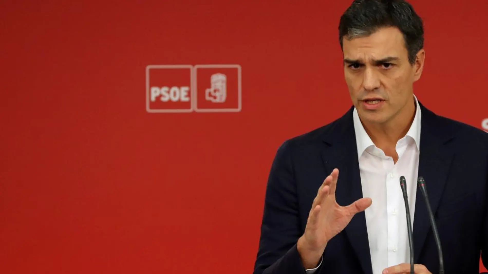El secretario general del PSOE, Pedro Sánchez,ayer