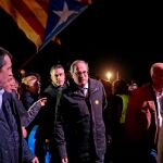 El presidente de la Generalitat, Quim Torra, a su llegada al acto en el que el independentismo conmemora el primer aniversario del encarcelamiento de miembros del anterior Govern / Foto: Efe