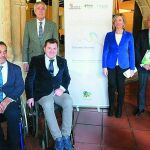 Alicia García junto a los representantes de Cermi y Plena Inclusión, tras presentar el congreso «Mujer y discapacidad».