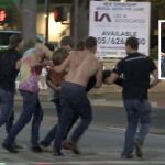 Imagen tras el tiroteo. En el recuadro, fotografía de redes sociales de Telemachur Orfanos. (RMG News via AP)