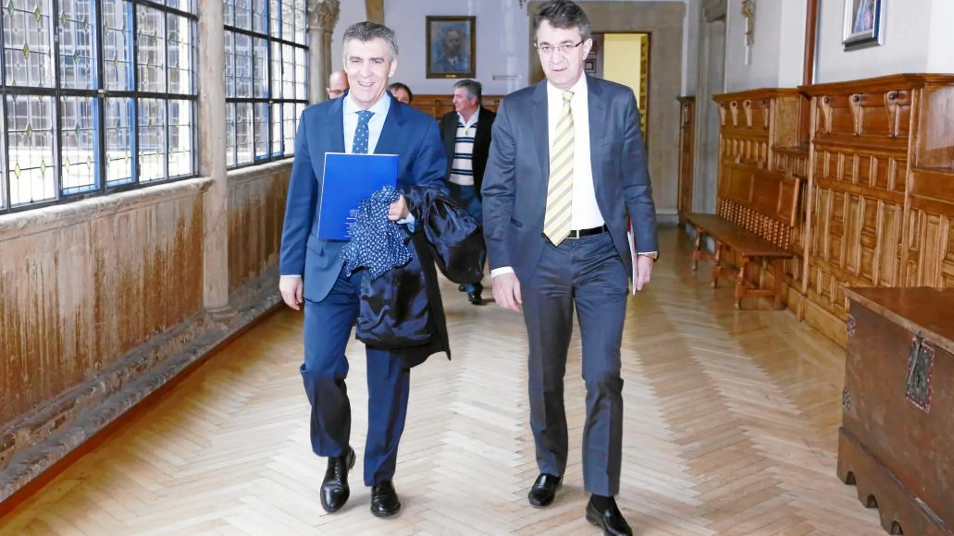 Juan Martínez Majo y Javier Cepedano, momentos antes del encuentro