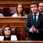 Pablo Casado en la comparecencia en el Congreso