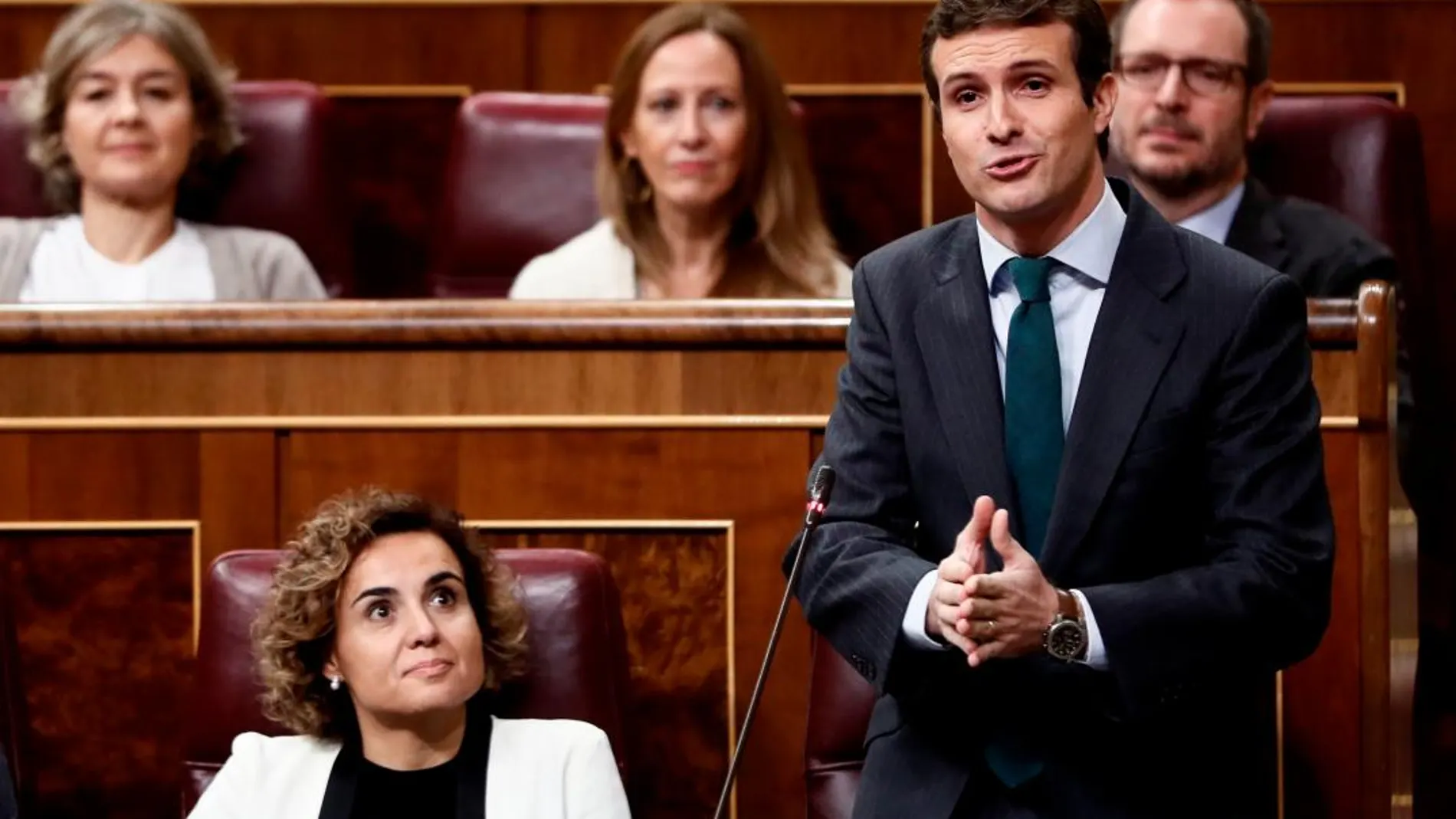 Pablo Casado en la comparecencia en el Congreso