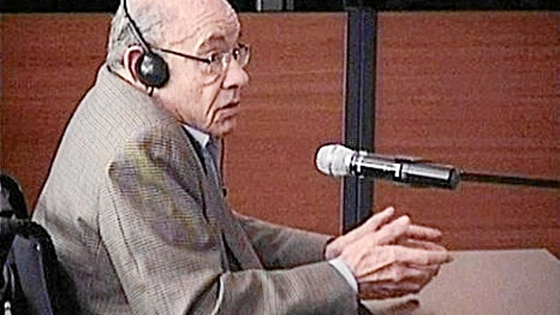 El ex presidente del Palau, Fèlix Millet, durante su declaración en el juicio