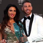 Pilar Rubio y Sergio Ramos, durante los Premios The Best de la FIFA / Instagram