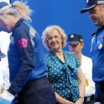La alcaldesa de Madrid, Manuela Carmena, presidió ayer el día del patrón de la Policía Municipal