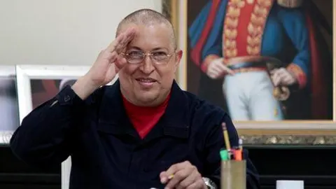 Imagen de Hugo Chávez del 5 de agosto de 2011, en Caracas antes de acudir a La Habana a continuar el tratamiento