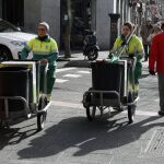 Trabajadoras de la limpieza del Ayuntamiento de Madrid.
