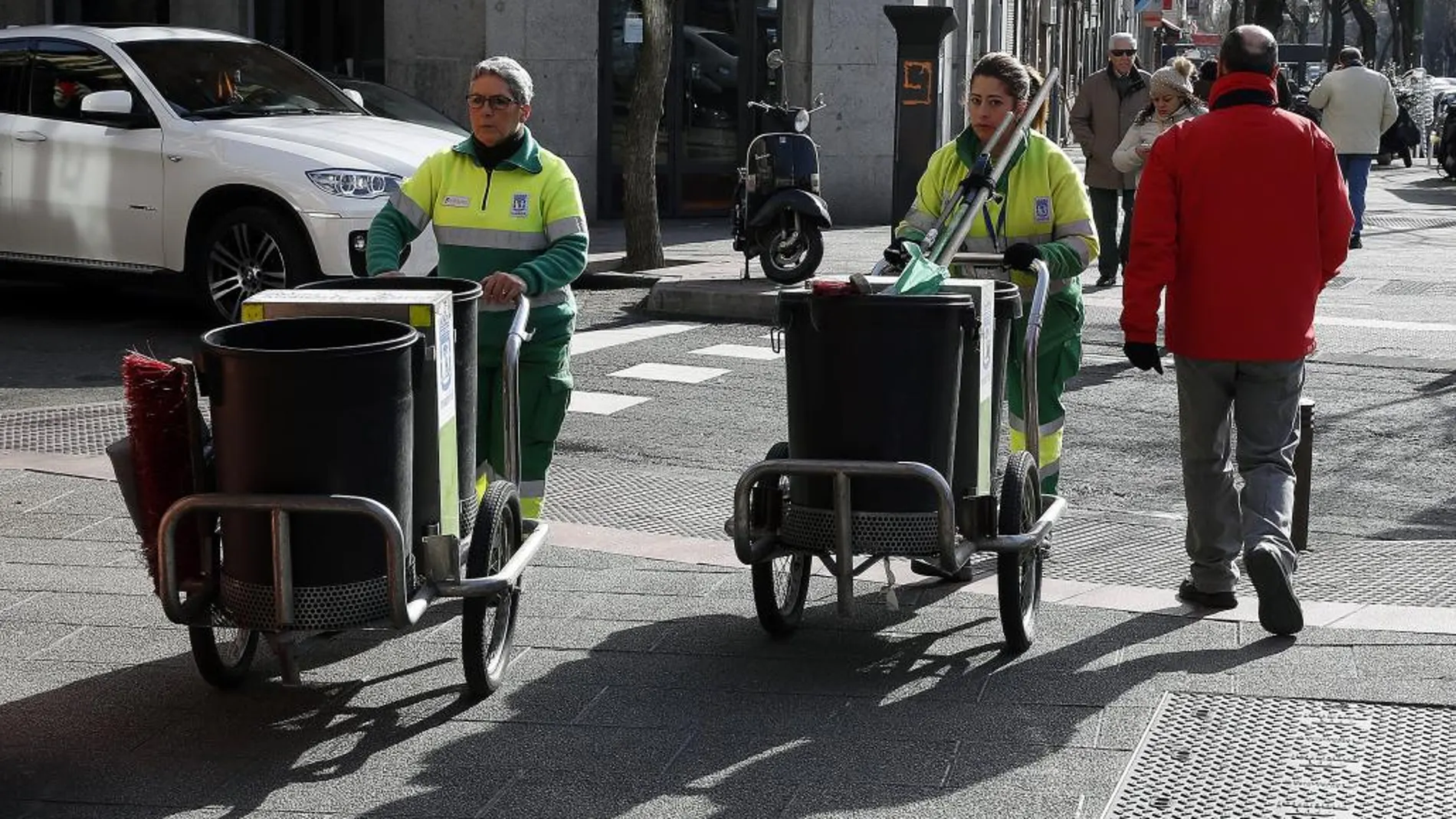 Trabajadoras de la limpieza del Ayuntamiento de Madrid.