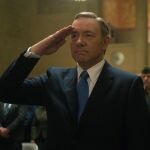 El actor, como Frank Underwood