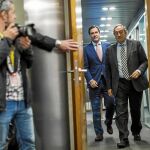 Antonio Garamendi y Juan Rosell, durante su visita en junio a Moncloa