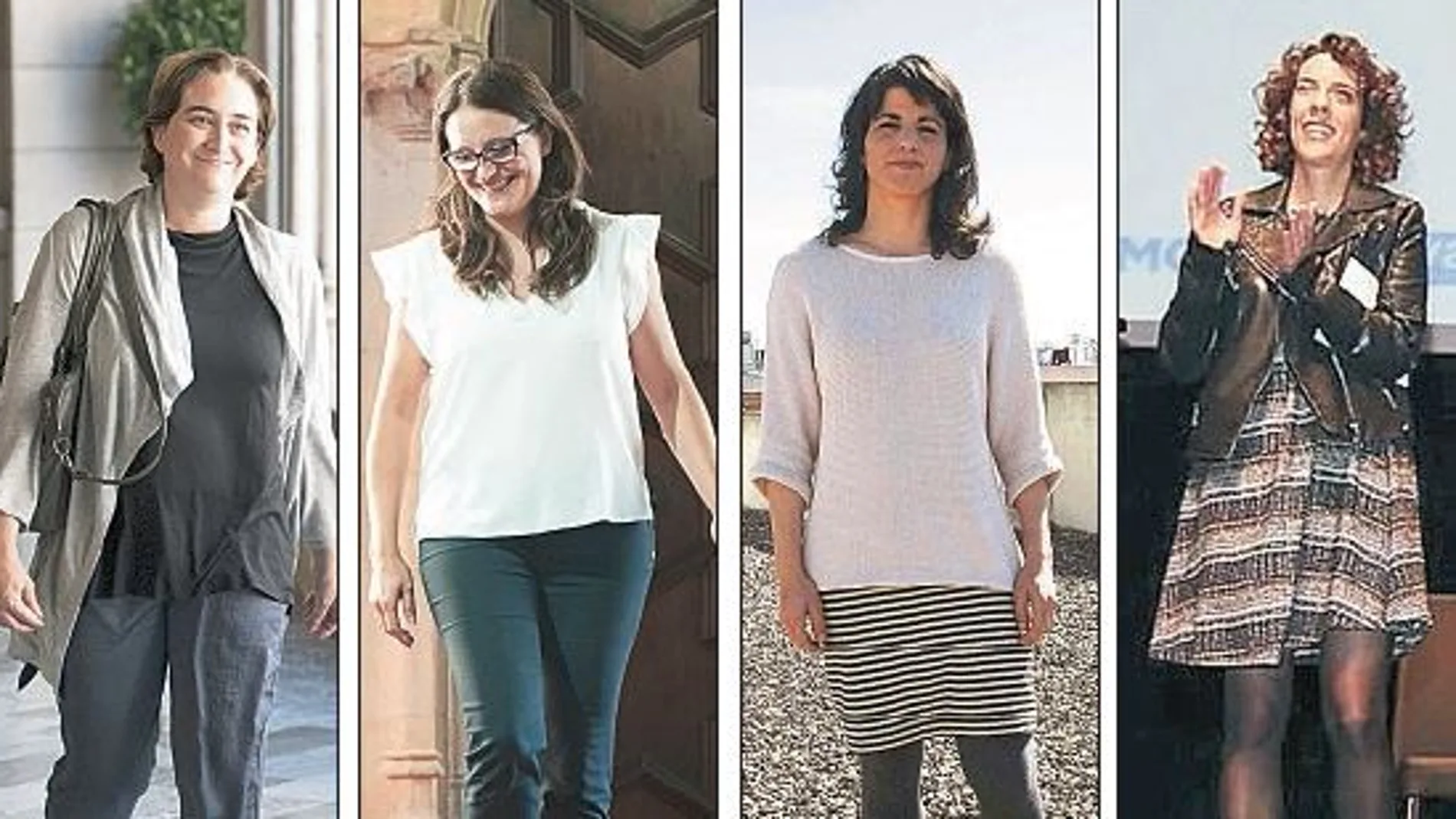 Ada Colau, Mónica Oltra, Teresa Rodríguez y Alexandra Fernández