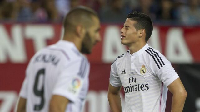 Benzema y James, en una imagen de archivo.