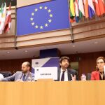 El presidente de la Comunidad, Fernando López Miras, durante su intervención en el pleno del Comité de las Regiones, ayer en Bruselas