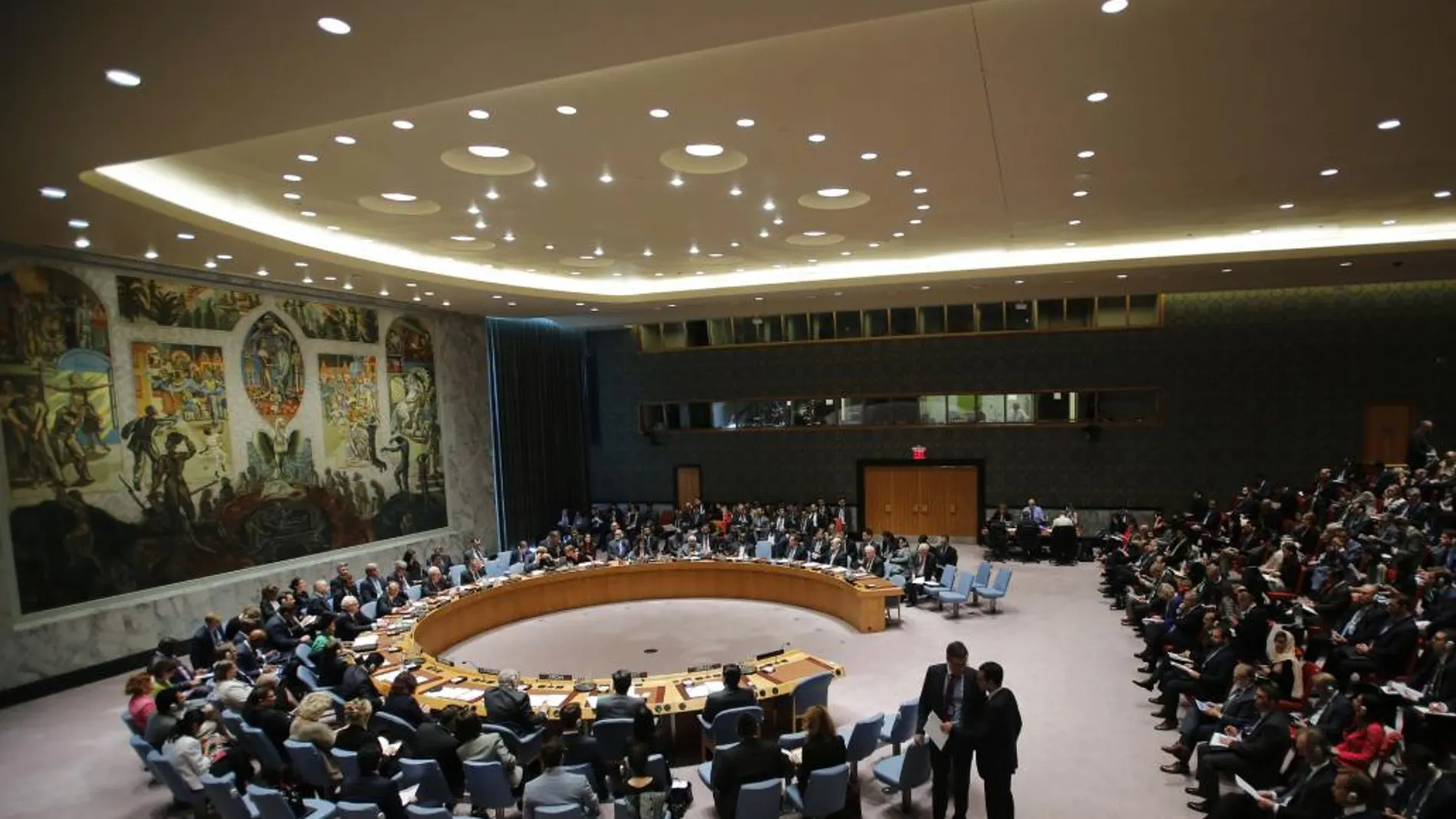 José Manuel García-Margallo preside la sesión del Consejo de Seguridad de Naciones Unidas el 22 de Octubre de 2015.