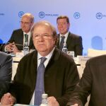 Mariano Rajoy junto a Juan Vicente Herrera y Alfonso Fernández Mañueco en la última Junta Directiva del PP de Castilla y León