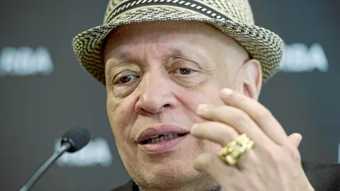 Walter Mosley ayer al saber que era el galardonado con el Premio RBA de Novela Negra. Foto: Miquel González/shooting