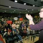 Íñigo Errejón se dirige a militantes y simpatizantes de Podemos en Palma de Mallorca durante un acto celebrado el sábado