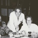 Carmen Balcells junto a Fidel Castro y Gabriel García Márquez