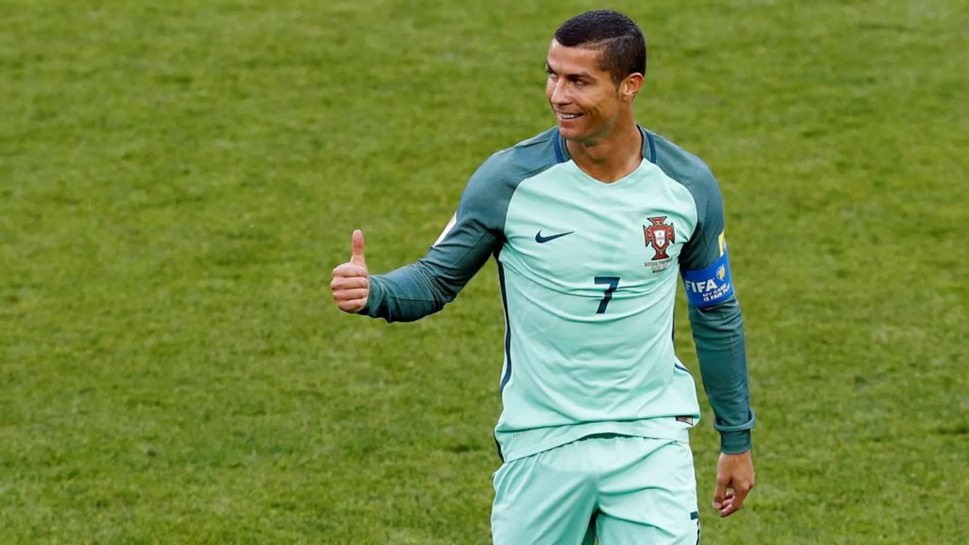 El delantero portugués durante el encuentro ante Rusia perteneciente a la Copa Confederaciones 2017