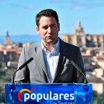 El secretario general del Partido Popular, Teodoro García Egea, hoy en Segovia durante la presentación de las candidaturas del Partido Popular al Congreso, al Senado y a la alcaldía de la ciudad