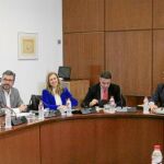 Los miembros de la comisión de Investigación que han creado en el Parlamento andaluz para analizar la gestión de los cursos de formación