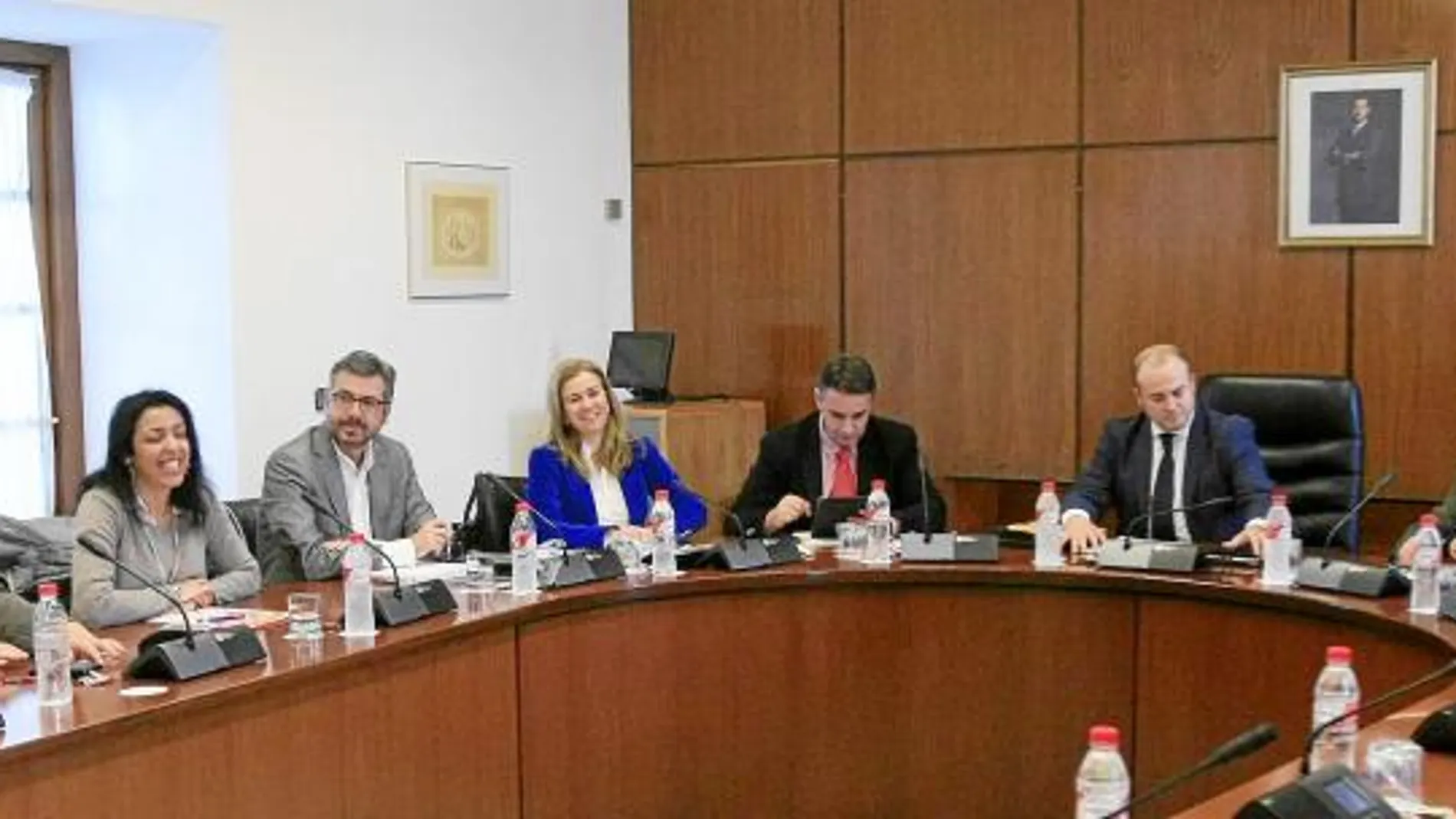 Los miembros de la comisión de Investigación que han creado en el Parlamento andaluz para analizar la gestión de los cursos de formación