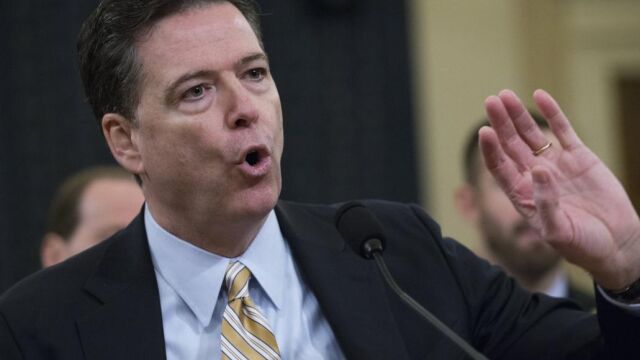 El director del FBI, James Comey testifica en el Comité sobre Inteligencia en el Capitolio.