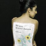 Kaur, en una imagen tomada para la promoción de su segundo libro, «El sol y sus flores». Foto: Nabil Shah
