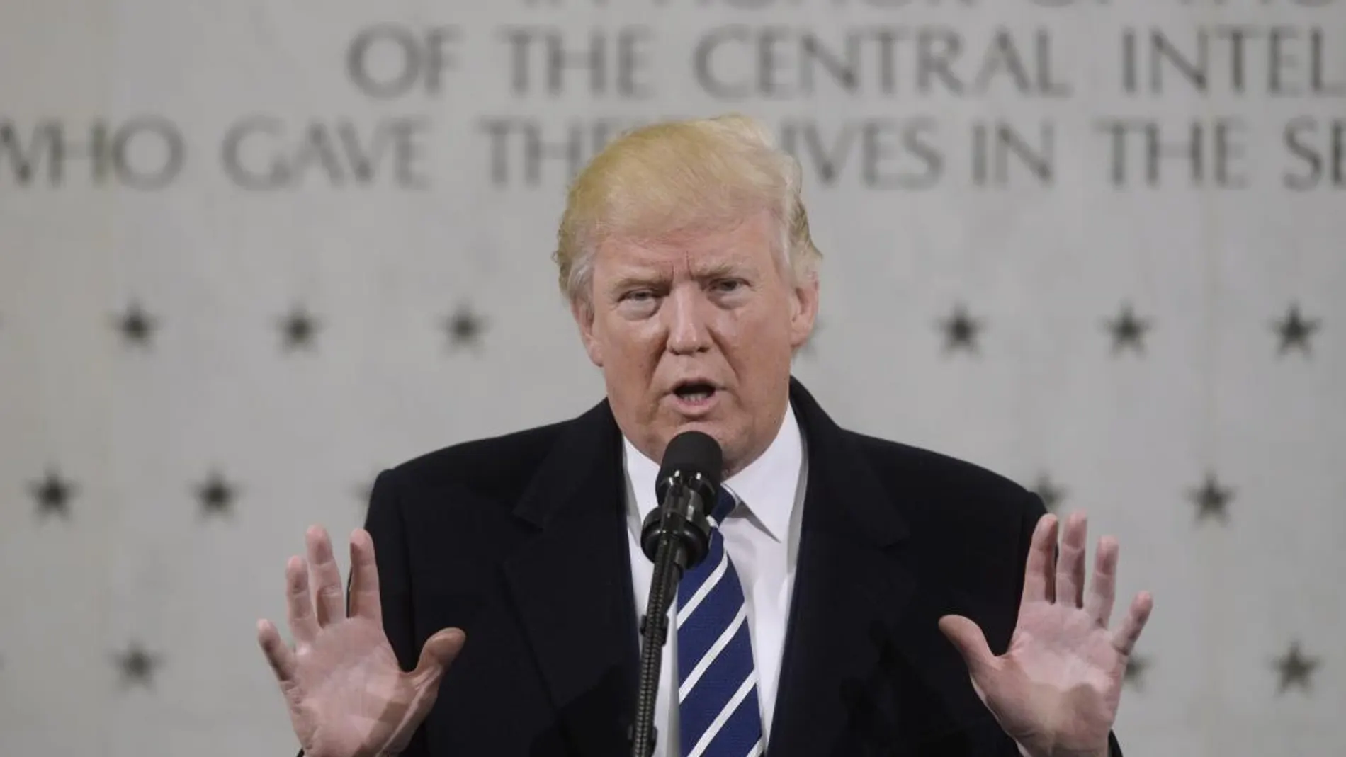 Trump, en su discurso en las intalaciones de la CIA