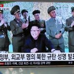 La televisión surcoreana difundió imágenes de celebración de Kim Jong Un