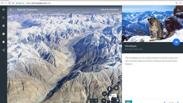 Una de las guías interactivas de lo nuevo de Google Earth