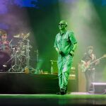 Carlos Alberto "Indio"Solari durante el concierto en la localidad bonaerense de Olavarría