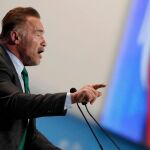 El actor y político Arnold Schwarzenegger, durante su intervención en la sesión inaugural de la Cumbre del Clima (COP24) que tiene lugar hoy en Katowice (Polonia)/Foto: Efe
