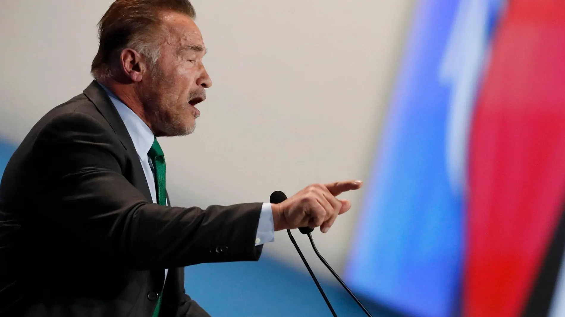 El actor y político Arnold Schwarzenegger, durante su intervención en la sesión inaugural de la Cumbre del Clima (COP24) que tiene lugar hoy en Katowice (Polonia)/Foto: Efe