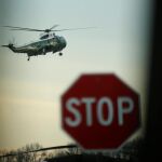 El helicóptero en el que viajan Trump y su hija llega a la base militar de Delaware