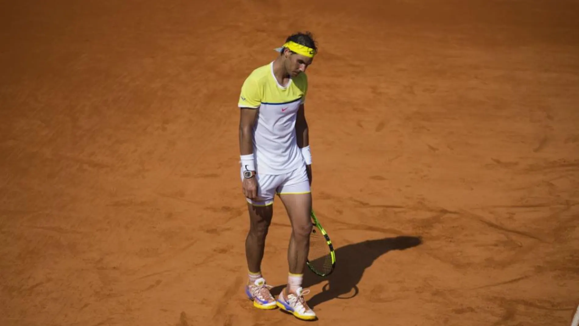 Rafa Nadal, durante el partido ante Thiem