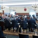 Vista de la sala del juicio de la rama política del “caso ERE” que ayer entraba en la fase pericial (Foto: Efe)