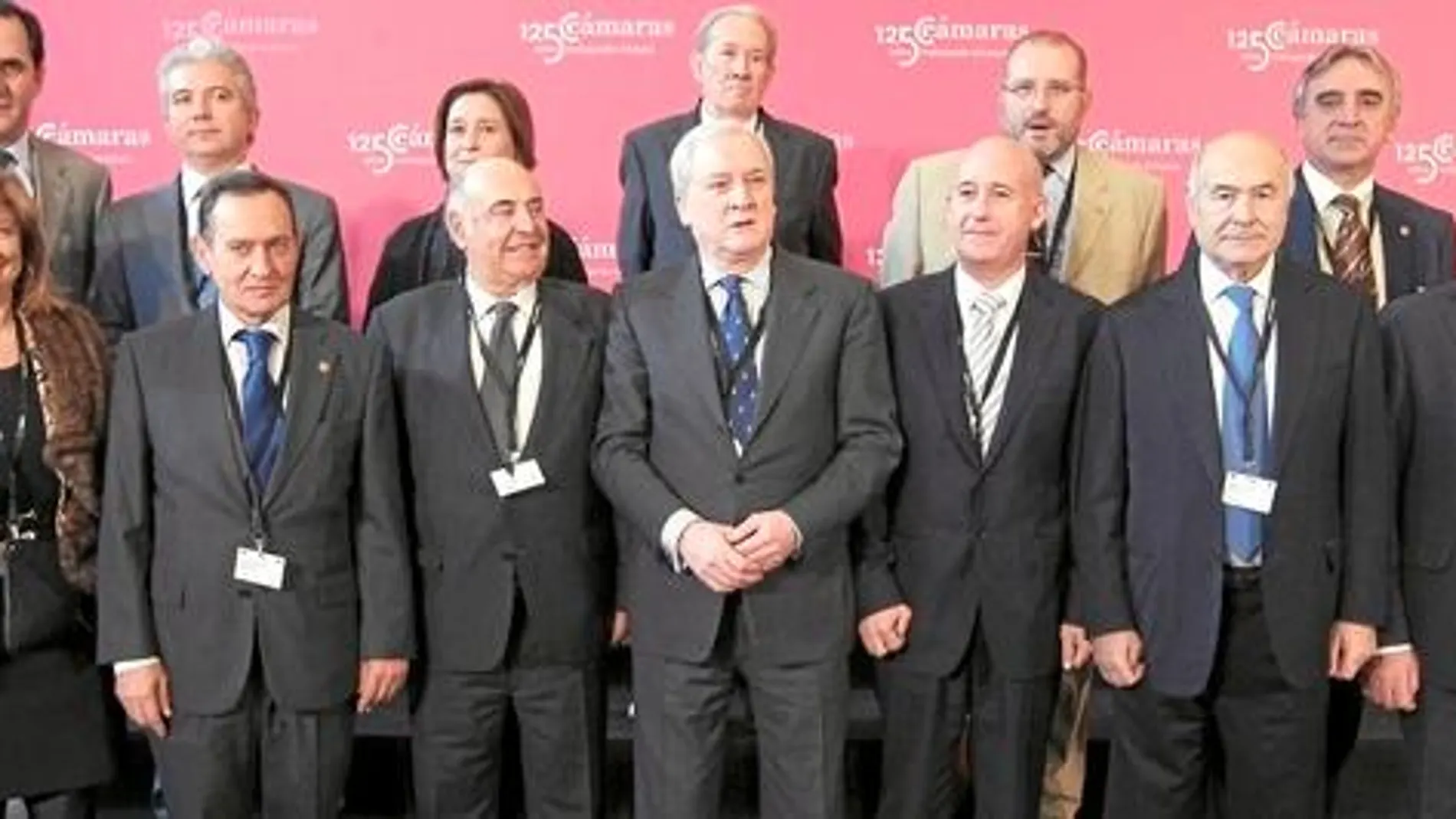 Los presidentes y representantes de las Cámaras de Castilla y León en la Asamblea General